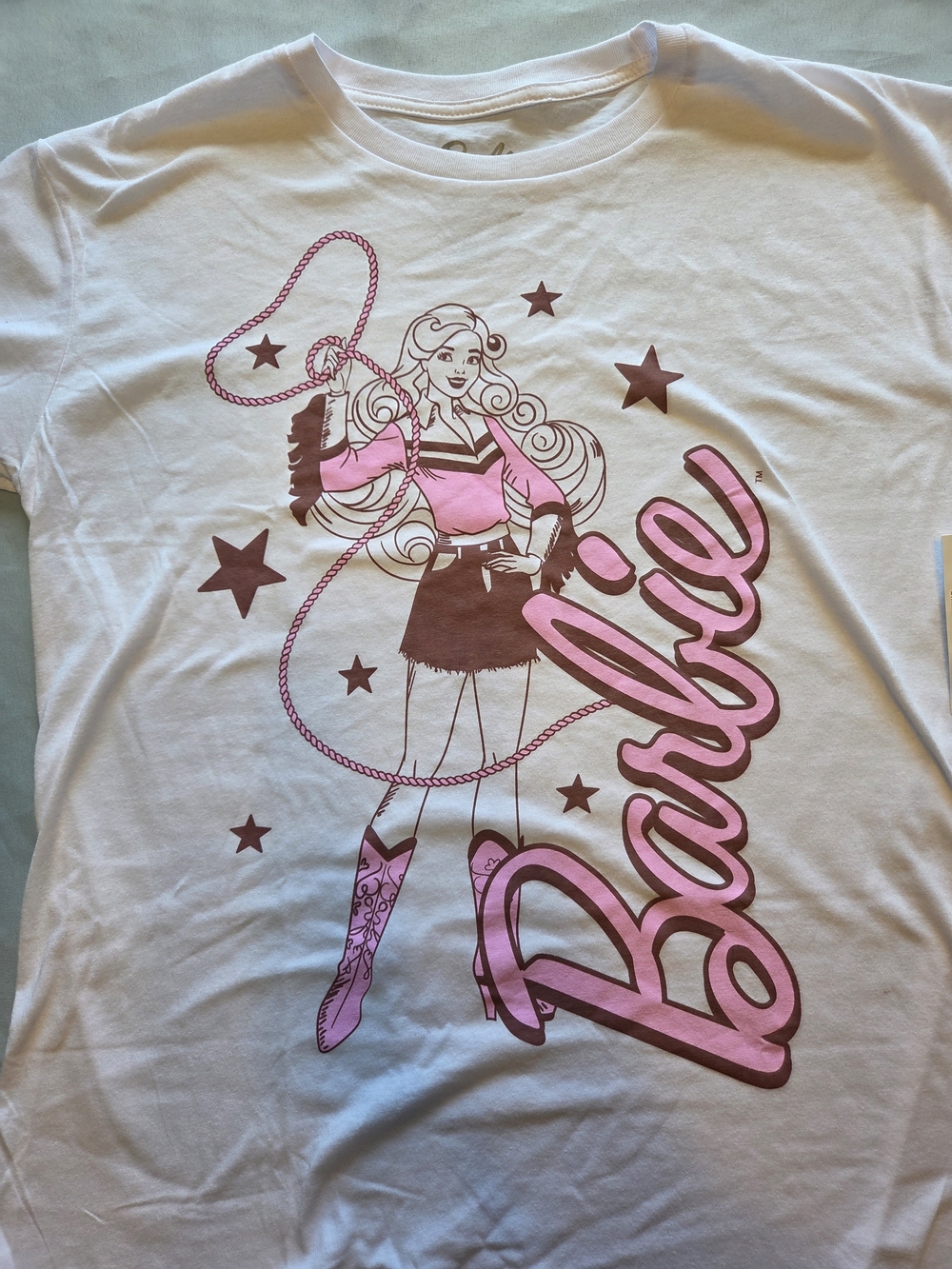 Barbie Cowgirl Graphic Tee Girls XL 14/16 Fits Women’s Small NWT